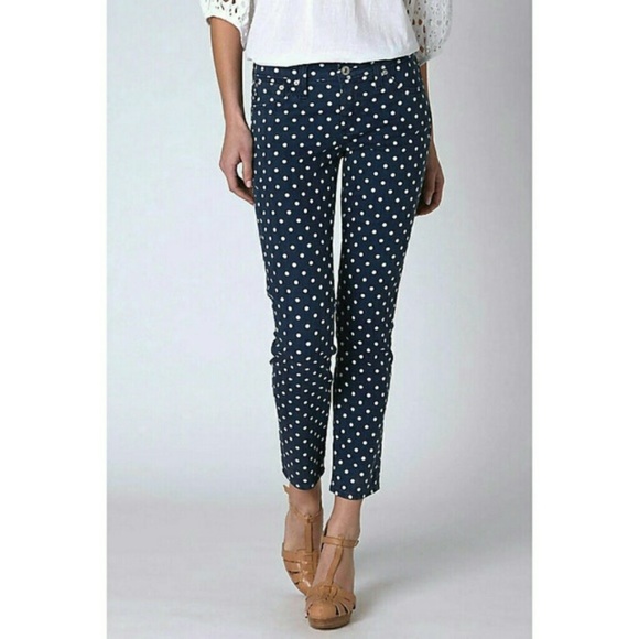 Anthropologie Denim - AG Adriano Goldschmied Stevie Polka Dot Ankle Jean